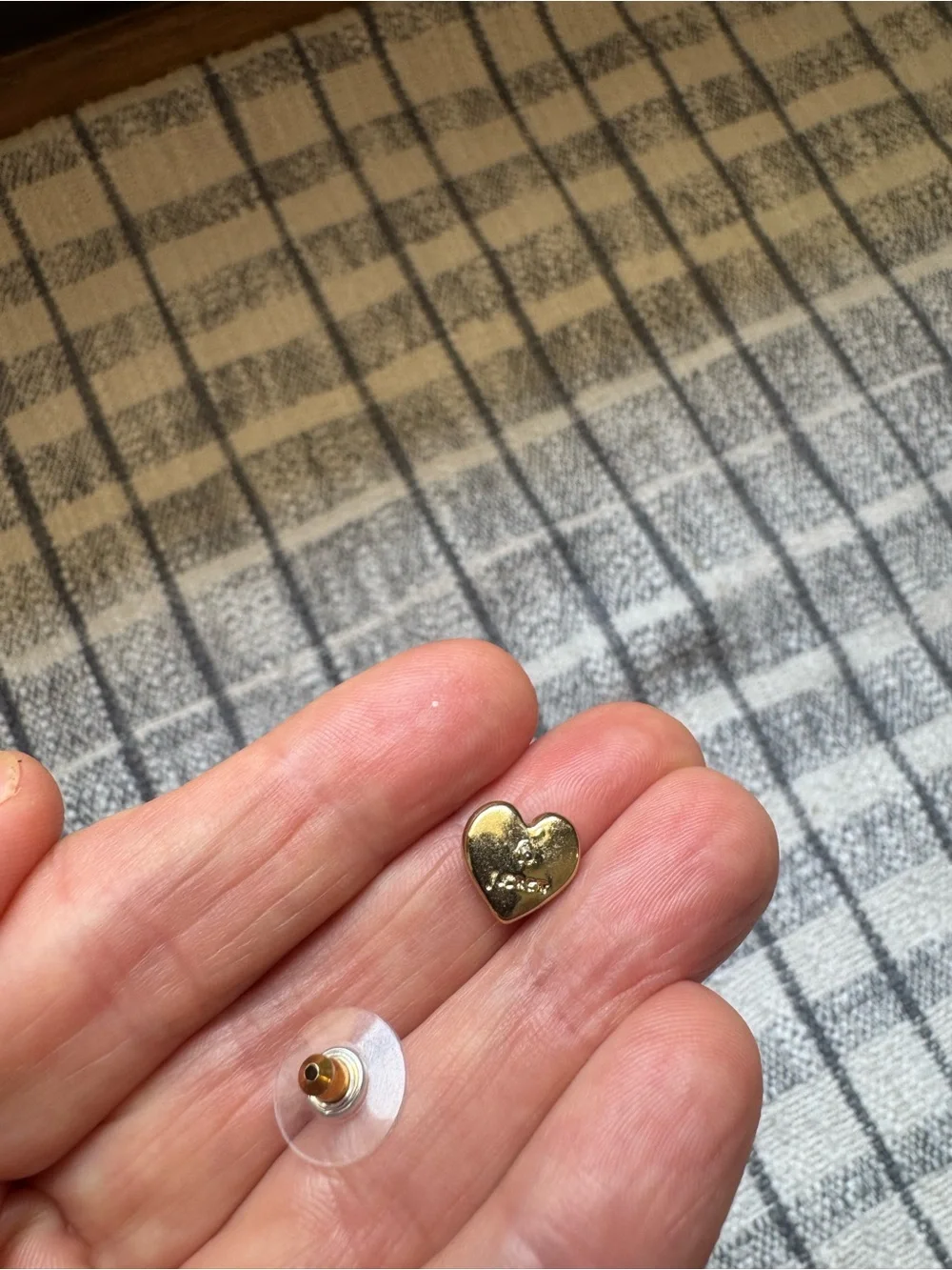 J. Crew Heart Crystal Stud Earrings